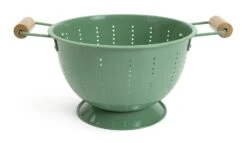 Habitat Enamel And Wood Colander