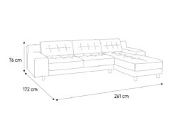 Habitat Hendricks Velvet Corner Chaise Sofa - Moss Green -Habitat Store 1480825 R E001