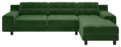 Habitat Hendricks Velvet Corner Chaise Sofa - Moss Green -Habitat Store 1480825 R Z003A