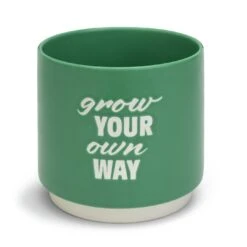 Habitat Grow Your Own Way Green Ceramic Planter