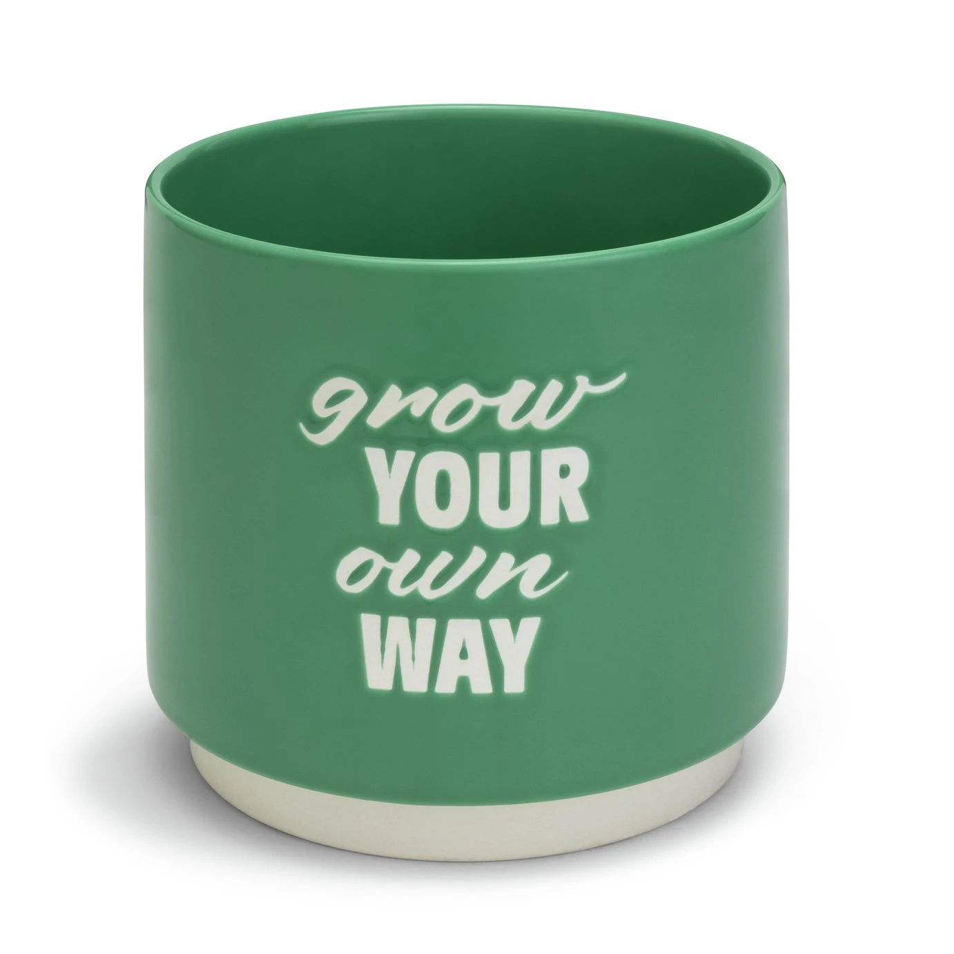 Habitat Grow Your Own Way Green Ceramic Planter 1 Habitat Grow Your Own Way Green Ceramic Planter