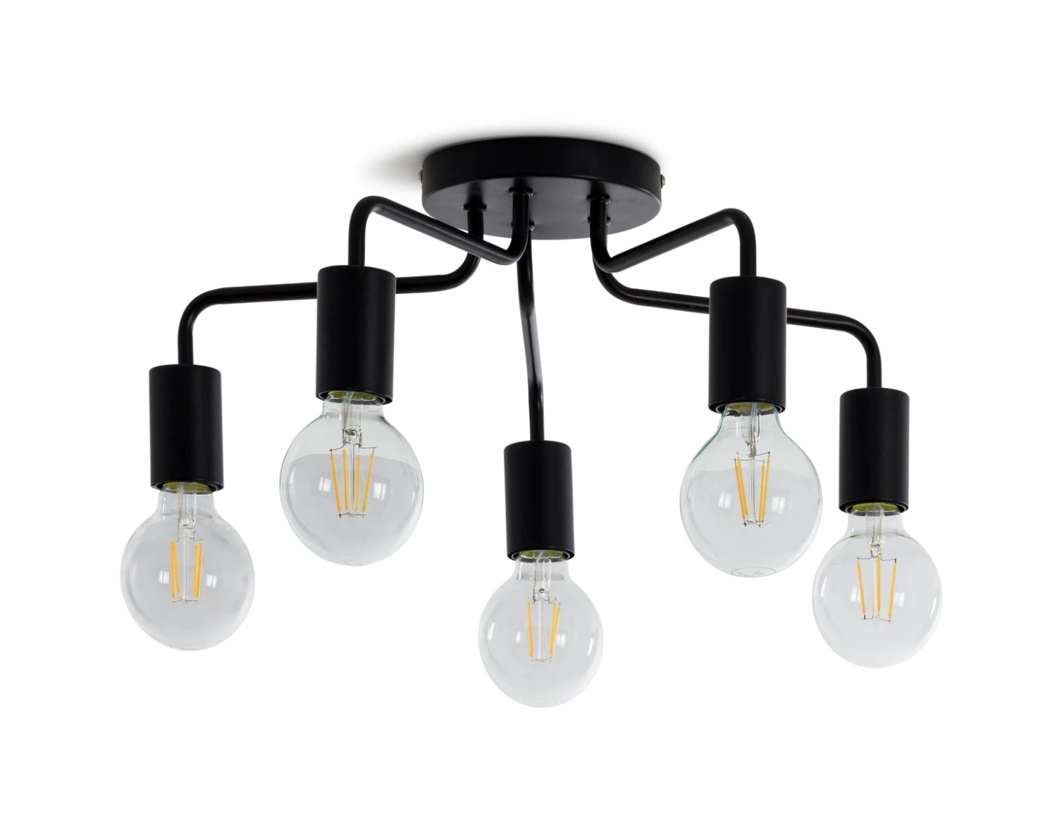Habitat Rayner Steel 5 Light LED Flush Ceiling Light - Black 2 Habitat Rayner Steel 5 Light LED Flush Ceiling Light - Black - Image 2