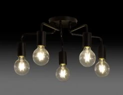 Habitat Rayner Steel 5 Light LED Flush Ceiling Light - Black 10 Habitat Rayner Steel 5 Light LED Flush Ceiling Light - Black -Habitat Store 1518261 R Z002A