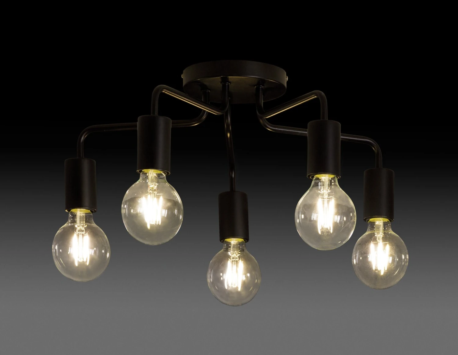 Habitat Rayner Steel 5 Light LED Flush Ceiling Light - Black 3 Habitat Rayner Steel 5 Light LED Flush Ceiling Light - Black - Image 3