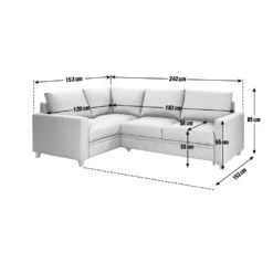 Habitat Seattle Right Corner Fabric Sofa Bed - Charcoal -Habitat Store 1834196 R Z020A