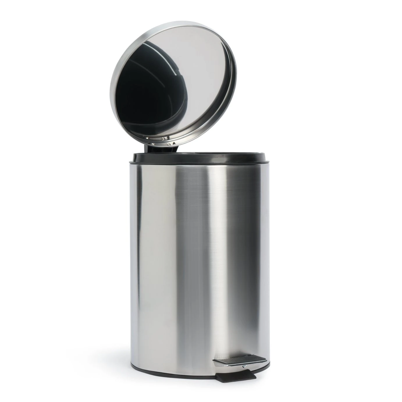 Habitat 12 Litre Round Pedal Bin - Silver 2 Habitat 12 Litre Round Pedal Bin - Silver - Image 2