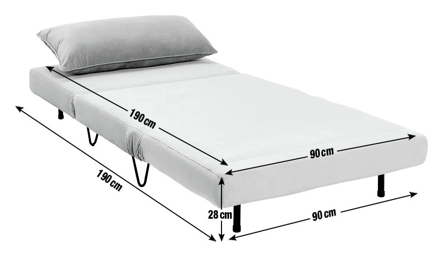 Habitat Roni Single Velvet Chairbed - Mint Green 5 Habitat Roni Single Velvet Chairbed - Mint Green - Image 5