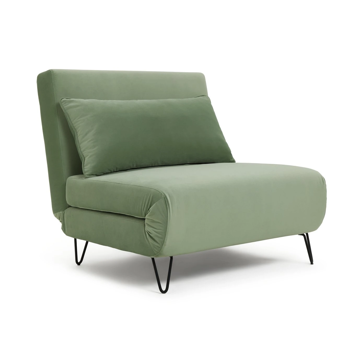 Habitat Roni Single Velvet Chairbed - Mint Green 1 Habitat Roni Single Velvet Chairbed - Mint Green