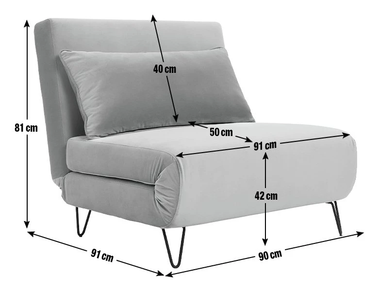 Habitat Roni Single Velvet Chairbed - Mint Green 7 Habitat Roni Single Velvet Chairbed - Mint Green - Image 7