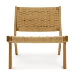Habitat Faro Woven Paper Rope And Oak Accent Chair - Natural 12 Habitat Faro Woven Paper Rope And Oak Accent Chair - Natural -Habitat Store 1950991 R Z001A