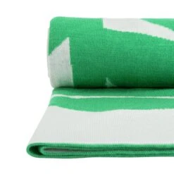 Habitat Floral Pattern Knit Throw - White & Green -125x150cm -Habitat Store 1953716 R Z002A