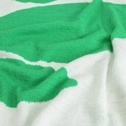 Habitat Floral Pattern Knit Throw - White & Green -125x150cm -Habitat Store 1953716 R Z003A