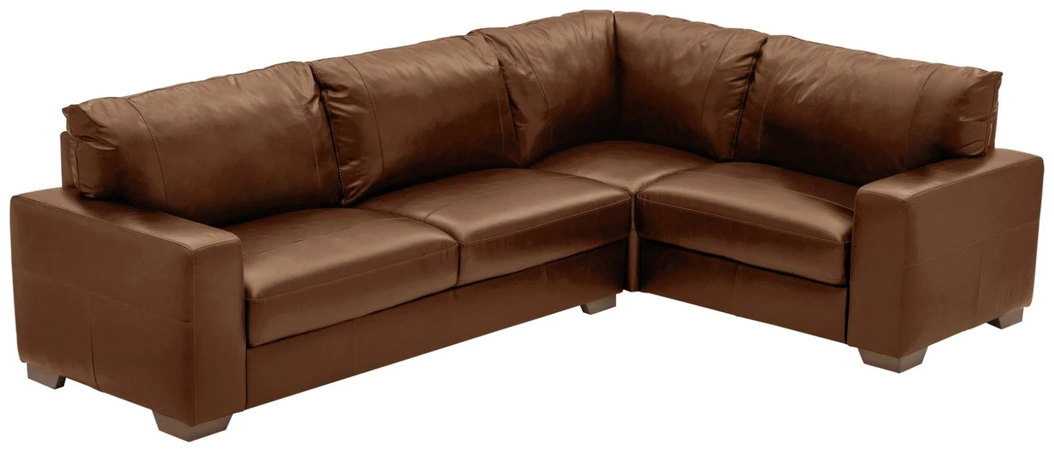 Habitat Eton Leather Left Hand Corner Sofa - Tan 1 Habitat Eton Leather Left Hand Corner Sofa - Tan