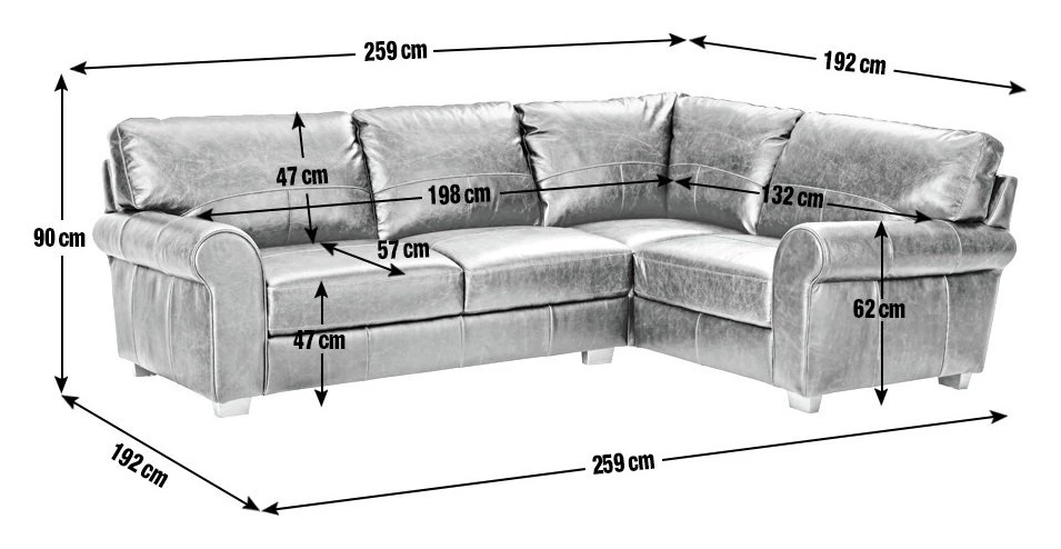 Habitat Salisbury Leather Right Hand Corner Sofa - Black 2 Habitat Salisbury Leather Right Hand Corner Sofa - Black - Image 2