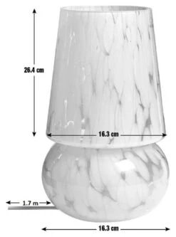 Habitat Rahnn Confetti Glass Table Lamp - White 7 Habitat Rahnn Confetti Glass Table Lamp - White -Habitat Store 1970421 R E001