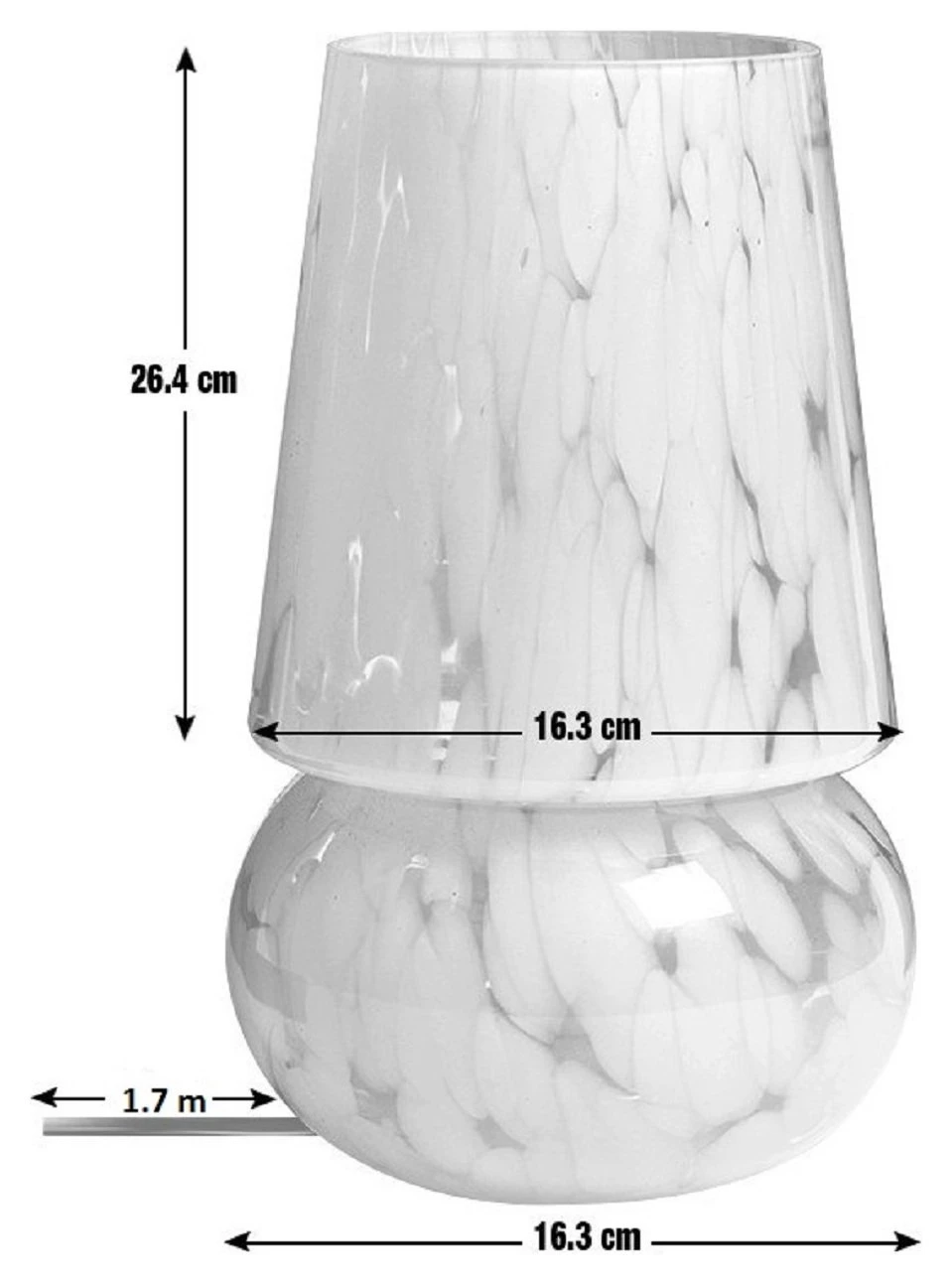 Habitat Rahnn Confetti Glass Table Lamp - White 3 Habitat Rahnn Confetti Glass Table Lamp - White - Image 3