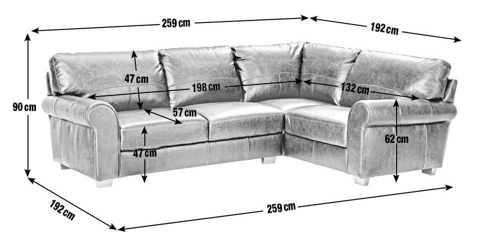 Habitat Salisbury Leather Left Hand Corner Sofa - Tan 4 Habitat Salisbury Leather Left Hand Corner Sofa - Tan - Image 4