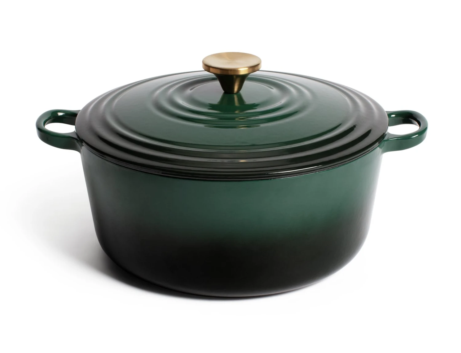 Habitat 5.3 Litre Cast Iron Casserole Dish - Green 1 Habitat 5.3 Litre Cast Iron Casserole Dish - Green