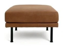 Habitat Moore Leather Ottoman Footstool - Tan -Habitat Store 2009432 R Z002A