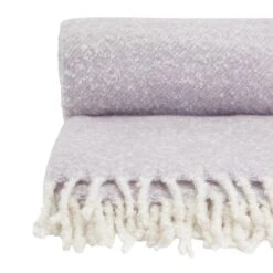 Habitat Faux Textured Mohair Throw - Lilac - 150x200cm 9 Habitat Faux Textured Mohair Throw - Lilac - 150x200cm -Habitat Store 2012168 R Z002A