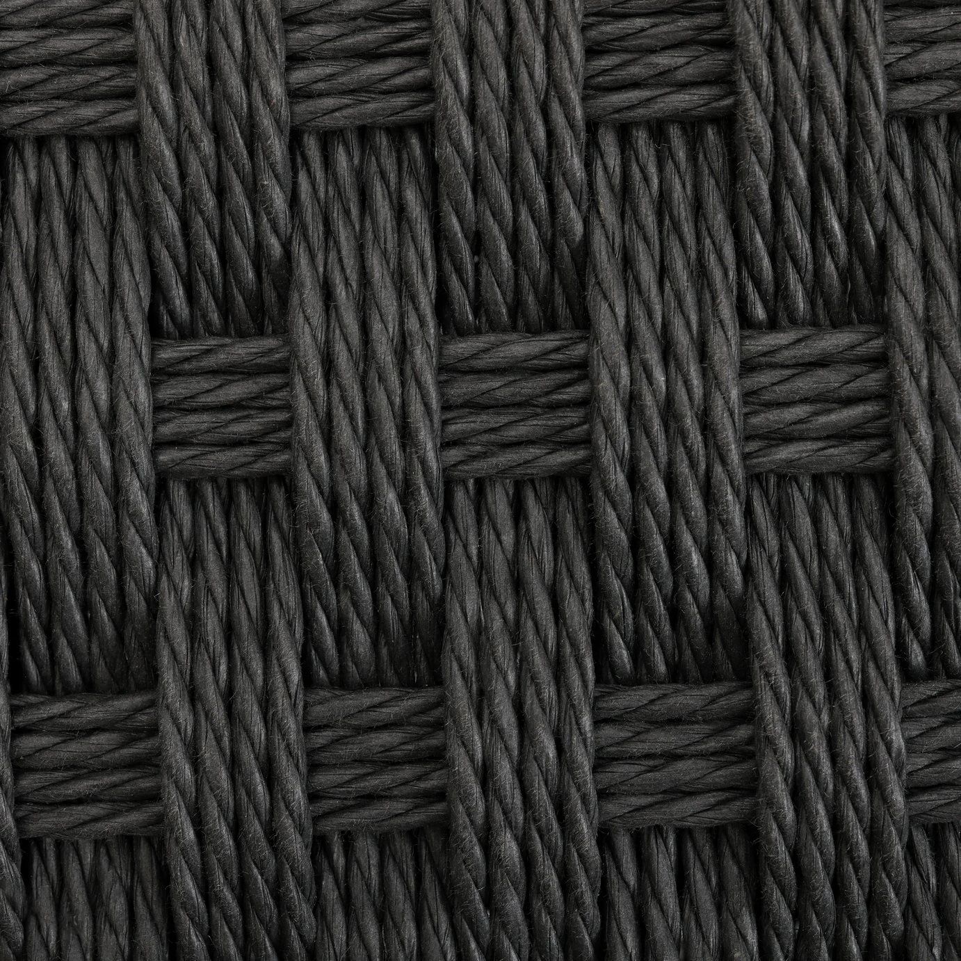 Habitat Faro Woven Paper Rope And Oak Accent Chair - Black 2 Habitat Faro Woven Paper Rope And Oak Accent Chair - Black - Image 2