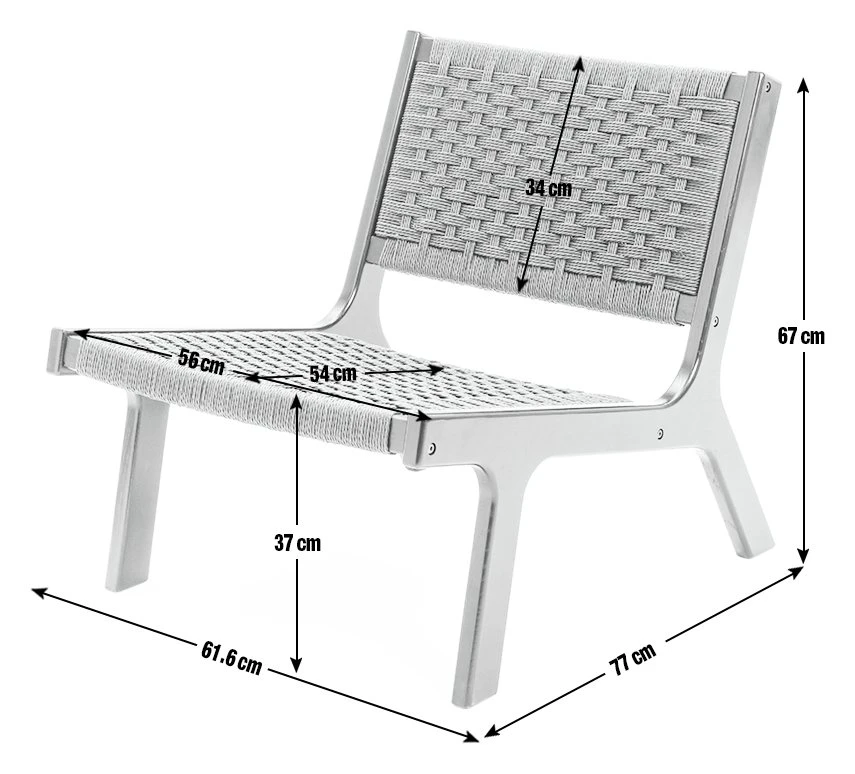 Habitat Faro Woven Paper Rope And Oak Accent Chair - Black 4 Habitat Faro Woven Paper Rope And Oak Accent Chair - Black - Image 4