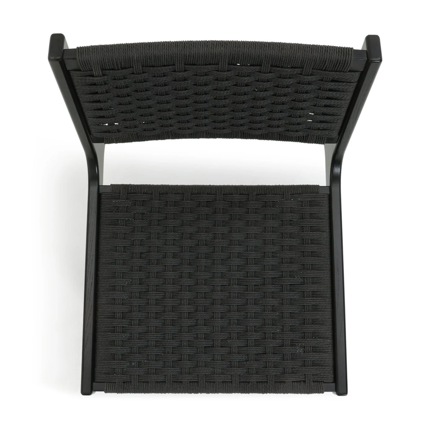 Habitat Faro Woven Paper Rope And Oak Accent Chair - Black 8 Habitat Faro Woven Paper Rope And Oak Accent Chair - Black - Image 8