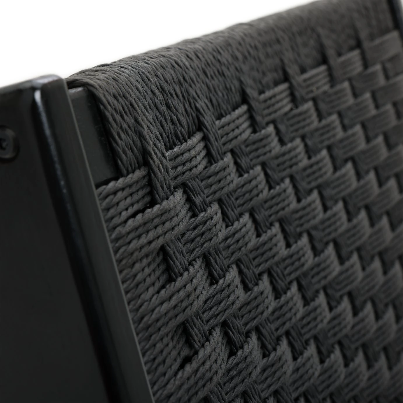 Habitat Faro Woven Paper Rope And Oak Accent Chair - Black 9 Habitat Faro Woven Paper Rope And Oak Accent Chair - Black - Image 9