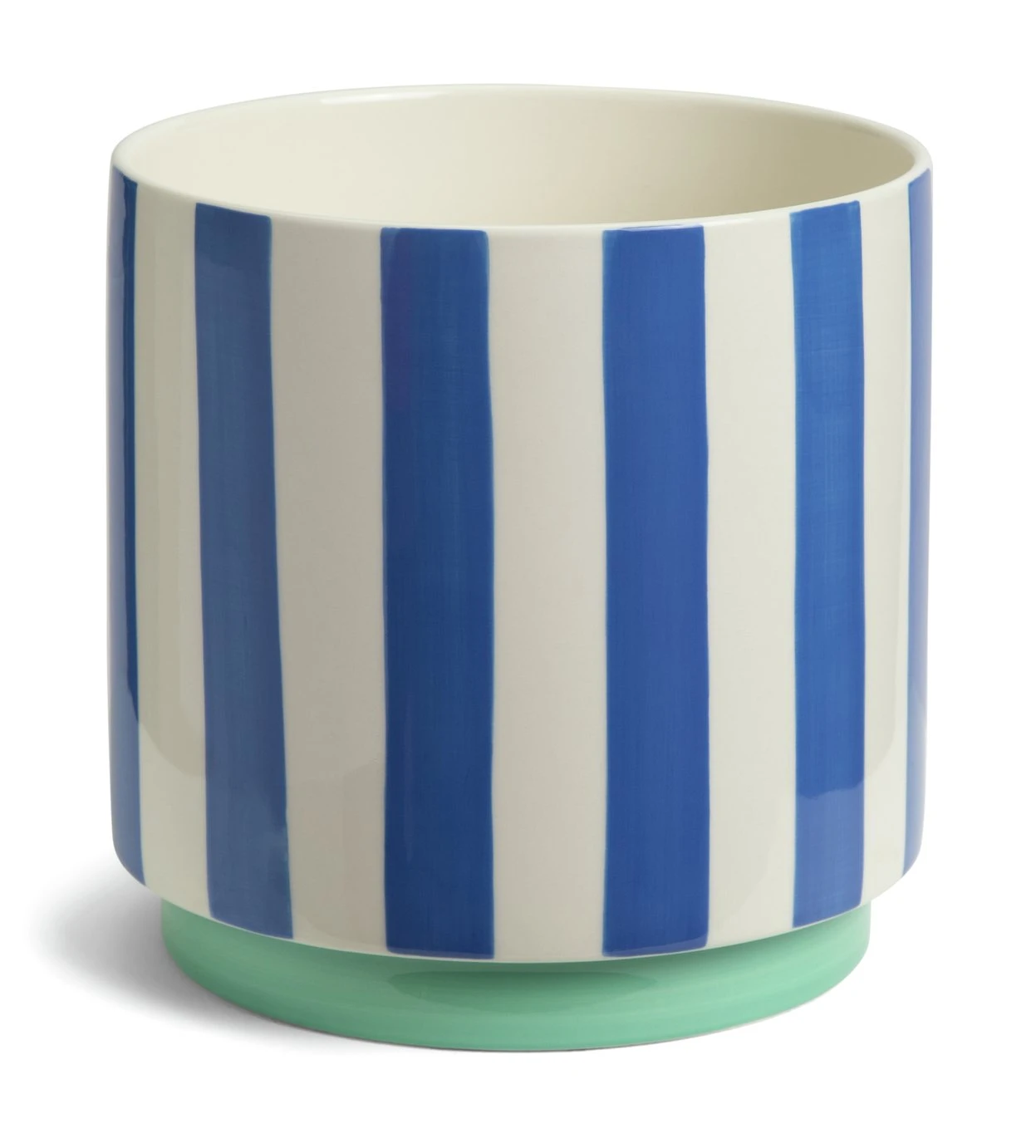 Habitat Blue Stripe Ceramic Planter 1 Habitat Blue Stripe Ceramic Planter