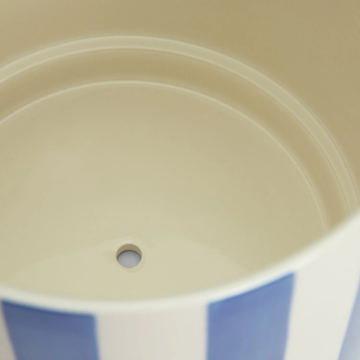 Habitat Blue Stripe Ceramic Planter 4 Habitat Blue Stripe Ceramic Planter - Image 4