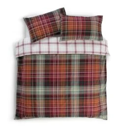 Habitat Red Brushed Check Bedding Set - Single -Habitat Store 2019408 R Z002A