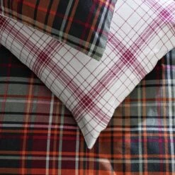 Habitat Red Brushed Check Bedding Set - Single -Habitat Store 2019408 R Z002C