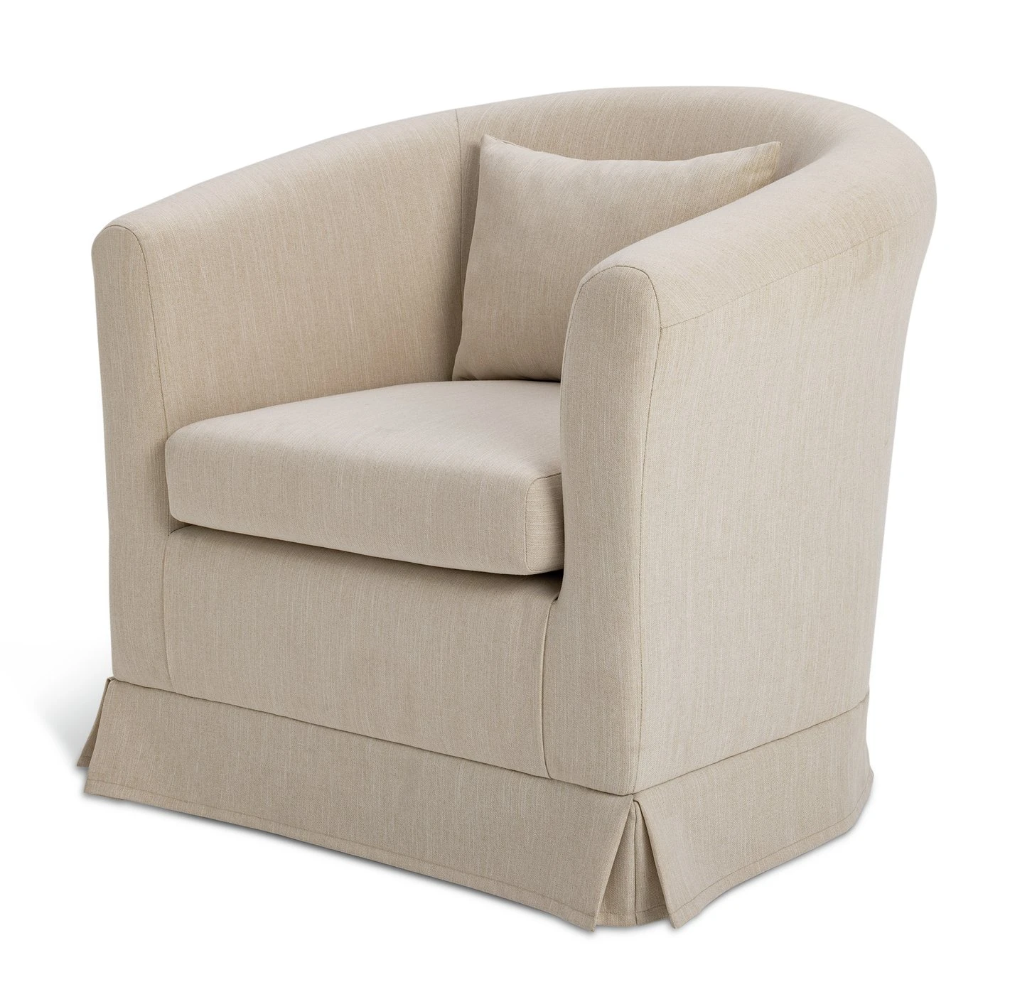 Habitat Larissa Fabric Tub Chair - Natural 5 Habitat Larissa Fabric Tub Chair - Natural - Image 5