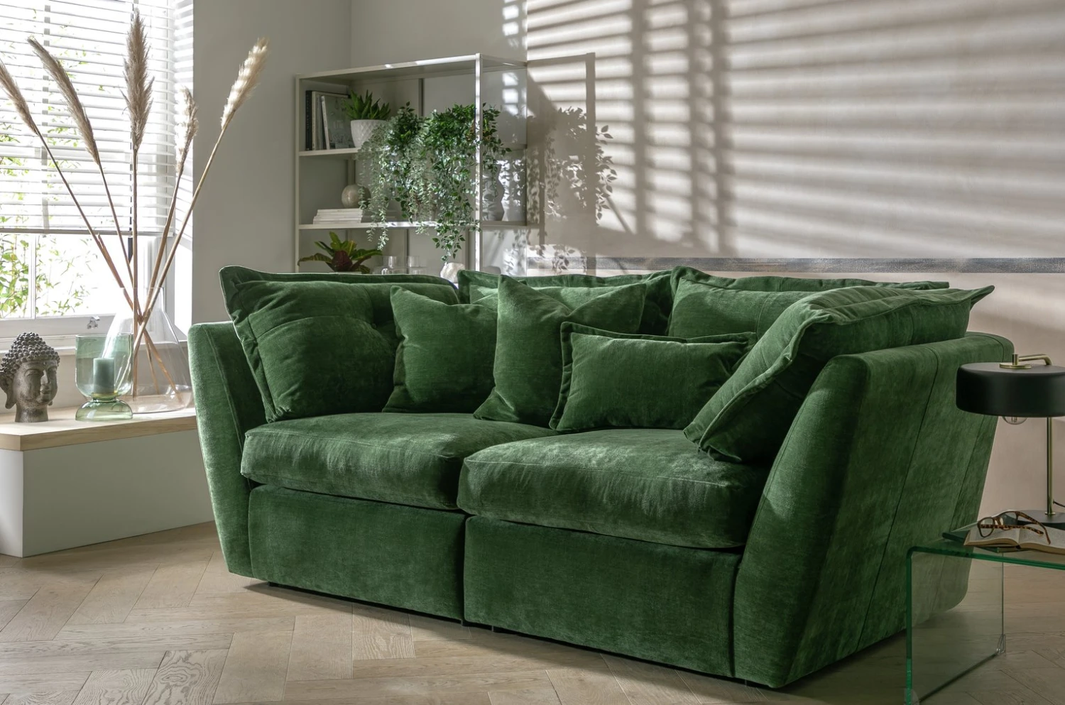 Habitat Jacques Large 3 Seater Sofa - Moss Green 2 Habitat Jacques Large 3 Seater Sofa - Moss Green - Image 2