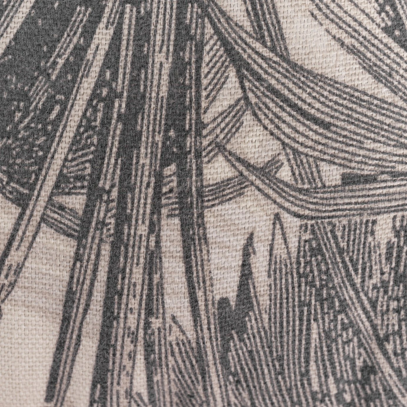 Habitat Palm Print Grey Floor Cushion 4 Habitat Palm Print Grey Floor Cushion - Image 4