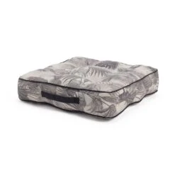 Habitat Palm Print Grey Floor Cushion