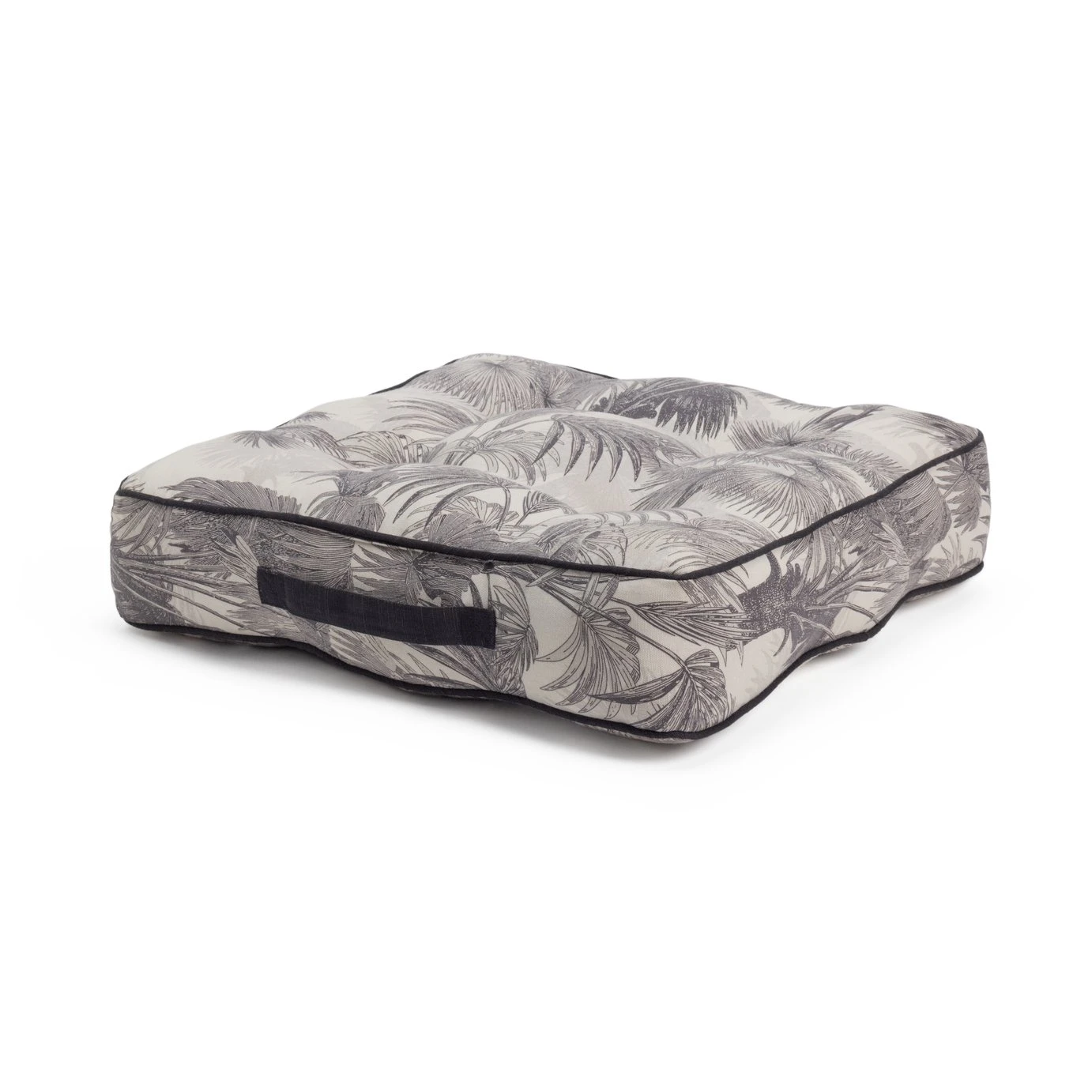 Habitat Palm Print Grey Floor Cushion 1 Habitat Palm Print Grey Floor Cushion