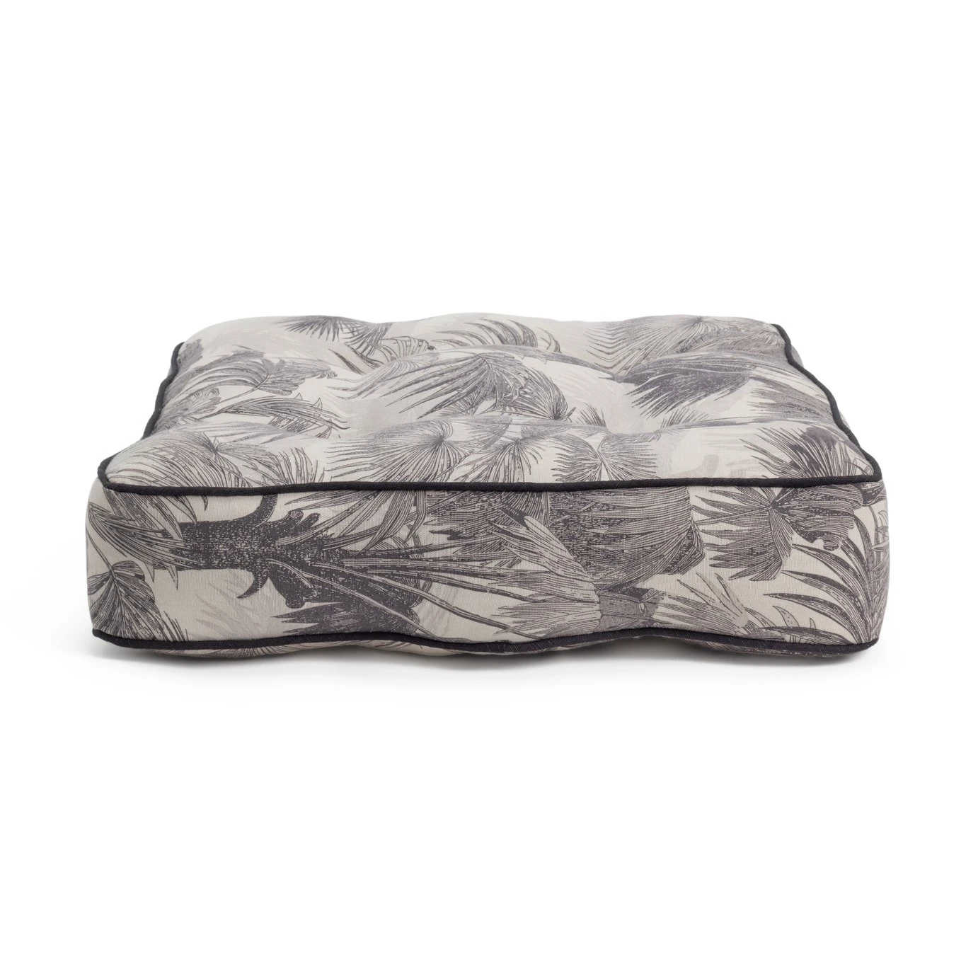 Habitat Palm Print Grey Floor Cushion 3 Habitat Palm Print Grey Floor Cushion - Image 3