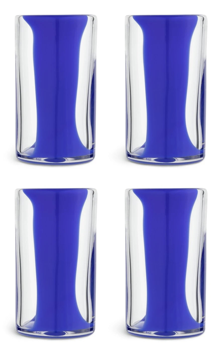 Habitat Art Glass Set Of 4 Hi Ball Glasses 1 Habitat Art Glass Set Of 4 Hi Ball Glasses