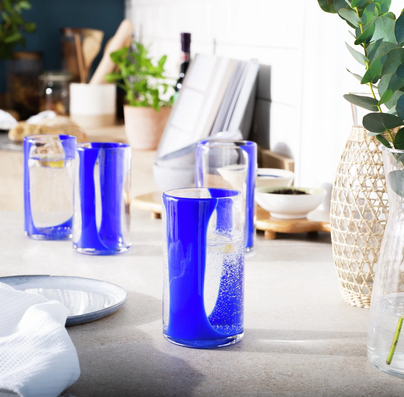 Habitat Art Glass Set Of 4 Hi Ball Glasses 2 Habitat Art Glass Set Of 4 Hi Ball Glasses - Image 2