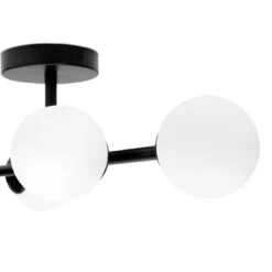 Habitat Opal Metal Bathroom Flush Ceiling Light - Black 9 Habitat Opal Metal Bathroom Flush Ceiling Light - Black -Habitat Store 2067405 R Z002A