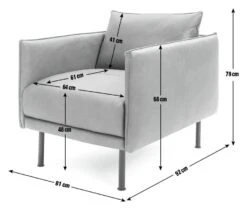 Habitat Moore Leather Armchair - Dark Grey -Habitat Store 2071051 R E001