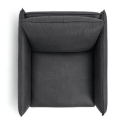 Habitat Moore Leather Armchair - Dark Grey -Habitat Store 2071051 R Z005A