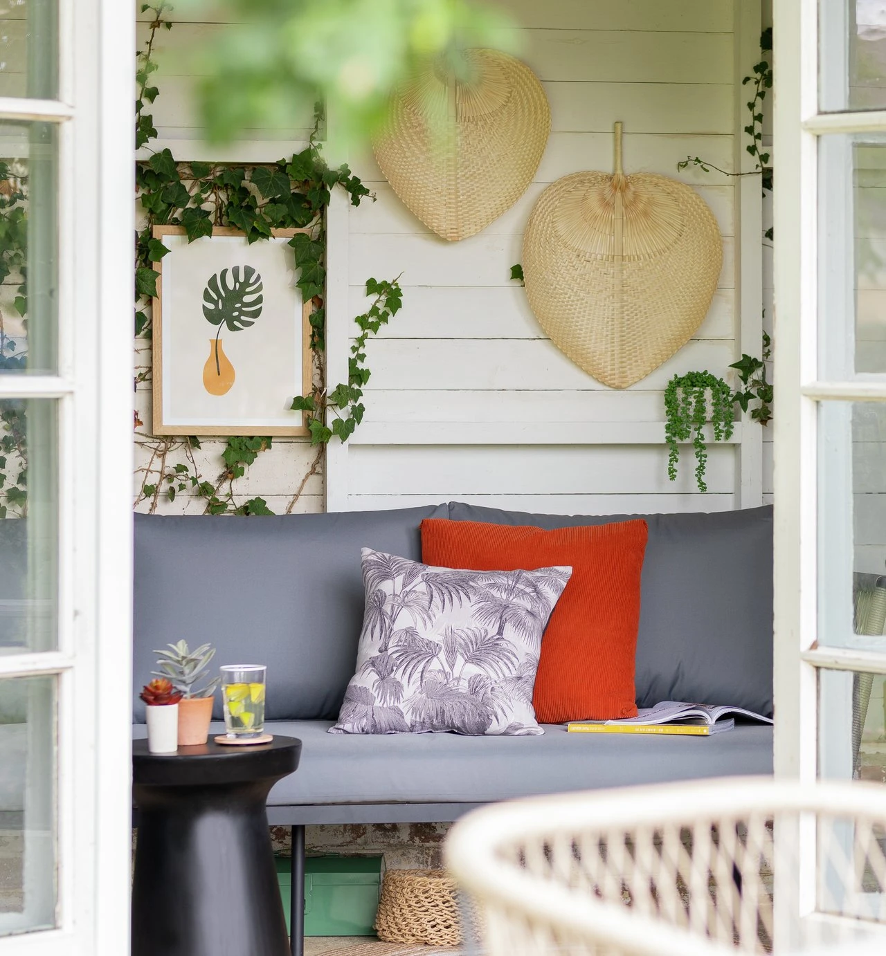 Habitat Palm Print Scatter Outdoor Cushion 1 Habitat Palm Print Scatter Outdoor Cushion