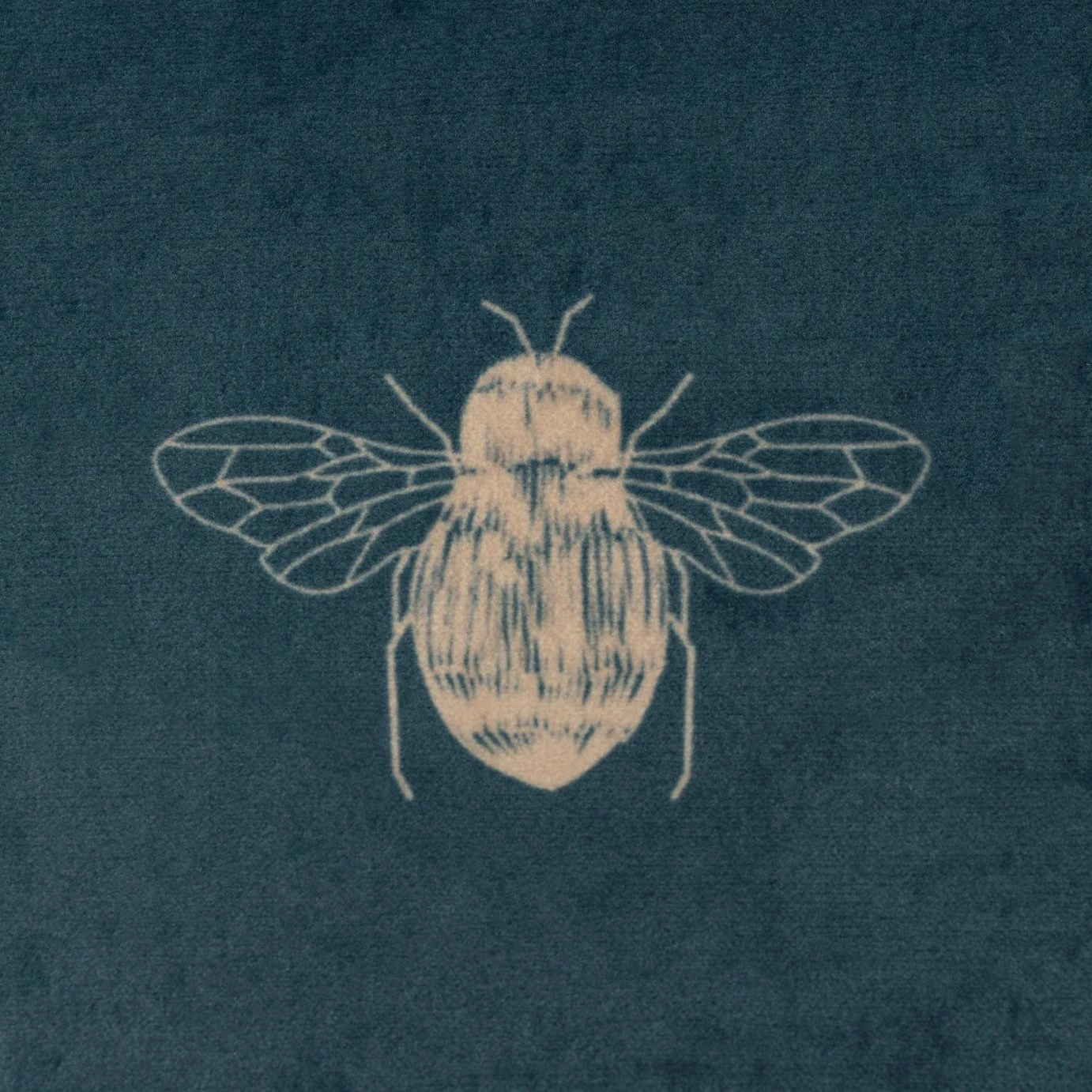 Habitat Gold Bee Printed Cushion - Teal - 43x43cm 3 Habitat Gold Bee Printed Cushion - Teal - 43x43cm - Image 3