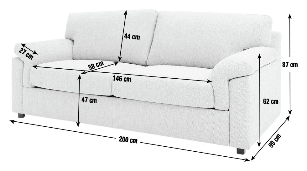 Habitat Florence Fabric 3 Seater Sofa - Cream 4 Habitat Florence Fabric 3 Seater Sofa - Cream - Image 4