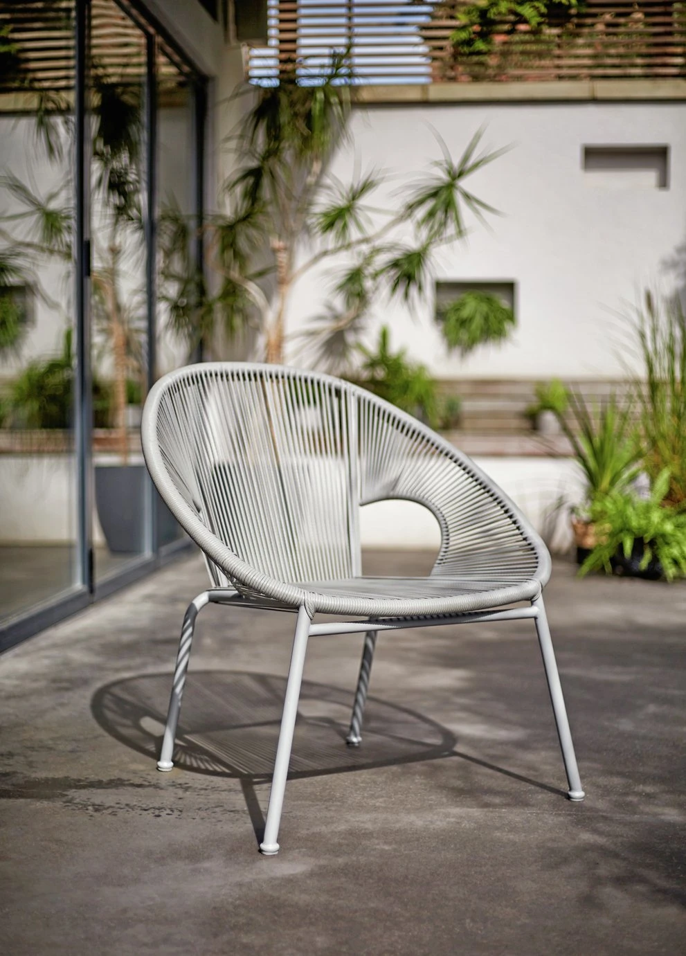 Habitat Nordic 4 Seater Rattan Garden Bistro Set - Grey 6 Habitat Nordic 4 Seater Rattan Garden Bistro Set - Grey - Image 6