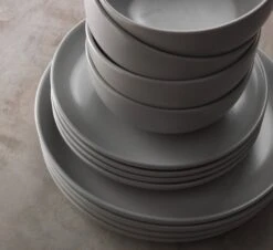 Habitat 12 Piece Stoneware Dinner Set - Matt Grey 8 Habitat 12 Piece Stoneware Dinner Set - Matt Grey -Habitat Store 2151768 R Z003C