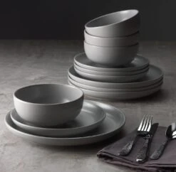 Habitat 12 Piece Stoneware Dinner Set - Matt Grey 9 Habitat 12 Piece Stoneware Dinner Set - Matt Grey -Habitat Store 2151768 R Z004C