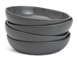 Habitat 4 Piece Stoneware Pasta Bowls - Grey
